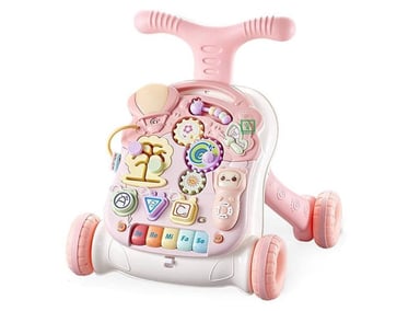 ANDADOR IDEAL BABY & KIDS Y MESA ACTIVIDADES PARA BEBÉS 2 EN 1 ROSADO - 2