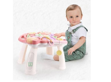 ANDADOR IDEAL BABY & KIDS Y MESA ACTIVIDADES PARA BEBÉS 2 EN 1 ROSADO - 4