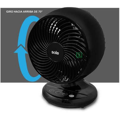 VENTILADOR DE MESA SOLE SOLAIR016 30 WATTS SOBRE TURBOMAX NEGRO - 4