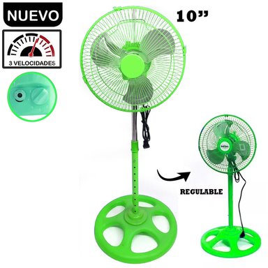 VENTILADOR PEDESTAL 60 W 10' VERDE ATTS