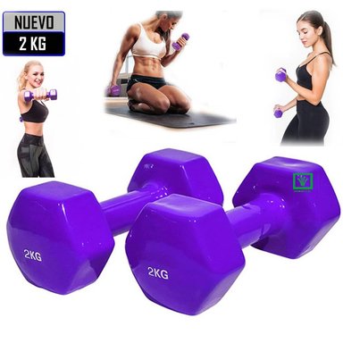 MANCUERNAS VINIL 2 KG PACK 2 UNIDADES MORADO