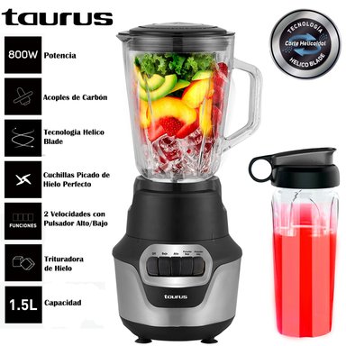 LICUADORA TAURUS MOD.PERFECT PUSH 1.5 L. 800 W