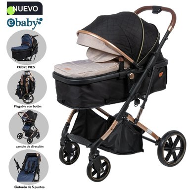 NUEVO COCHE CUNA MOISÉS DE LUJO SATURNO EB126-1 BEIGE