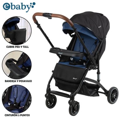 COCHE PASEO «ANDAL» CON MANGO REVERSIBLE BLUE