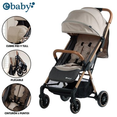 COCHE MALETA PARA BEBÉ «SOFI» DE FÁCIL PLEGADO BEIGE