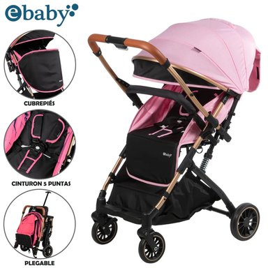 COCHE PASEO REVERSIBLE EBABY «VINCE» PINK