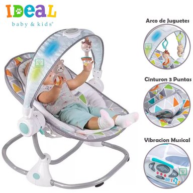 MECEDORA PARA BEBES MUSICAL Y VIBRADOR CON LUCES LED