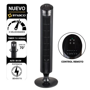VENTILADOR TORRE IMACO C CONTROL REMOTO TF3645 50W