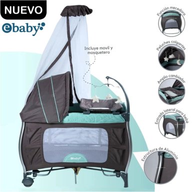 CUNA CORRAL ALUMINIO NAPY 779C-1 TUL REINA - VERDE
