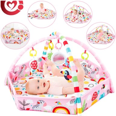 GIMNASIO MUSICAL MENGAO 5 EN 1 CON PELOTAS ROSA PASTEL