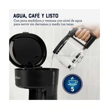 CAFETERA OSTER 5TZ DE FILTRO REUTILIZABLE BVSTDCS51B NEGRA - 6