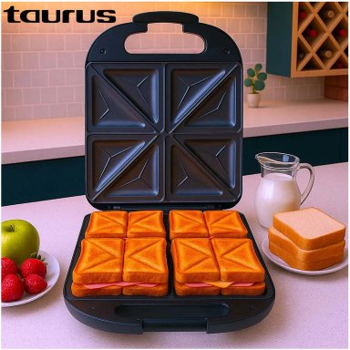 SANDWICHERA TAURUS 4 PANES MEGA TOAST - 5