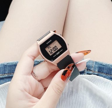 RELOJ CASIO MUJER DIGITAL LW204-1A CASUAL LW-204-1A NEGRO NARANJA - 2