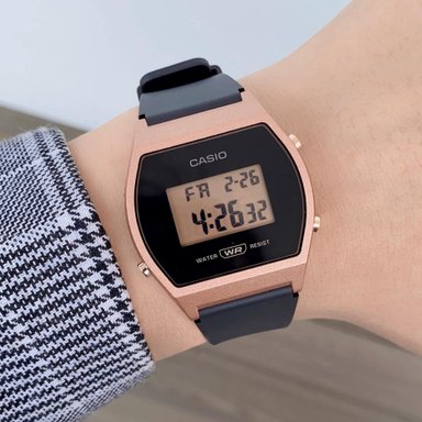 RELOJ CASIO MUJER DIGITAL LW204-1A CASUAL LW-204-1A NEGRO NARANJA - 4