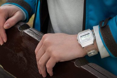 RELOJ CASIO MUJER DIGITAL F91WS-7 CLÁSICO TRANSPARENTE - 5