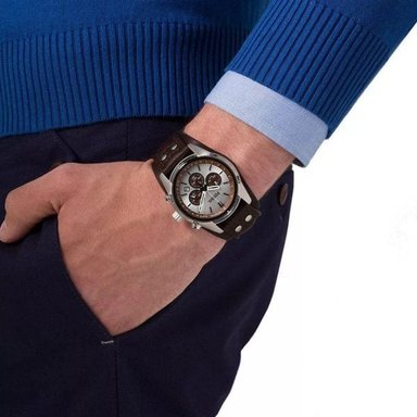 RELOJ FOSSIL HOMBRE ANÁLOGO CH2565 COACHMAN CORREA GENUINO CUERO - 2