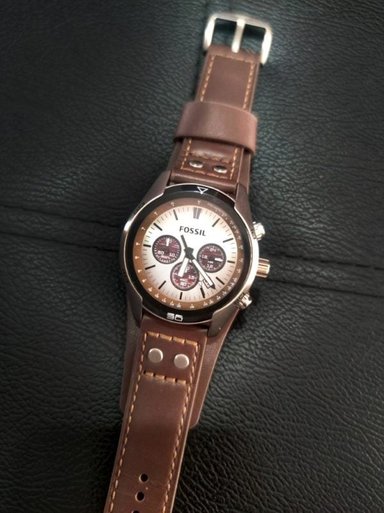 RELOJ FOSSIL HOMBRE ANÁLOGO CH2565 COACHMAN CORREA GENUINO CUERO - 5