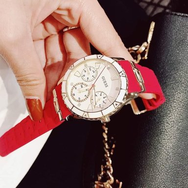 RELOJ GUESS MUJER ANÁLOGO U1157L2 SILICONA - 2
