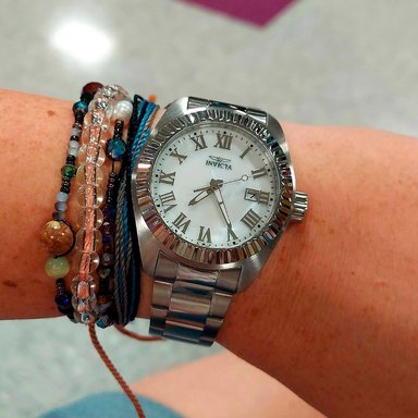 RELOJ INVICTA MUJER ANÁLOGO ANGEL 20315 PLATEADO - 5