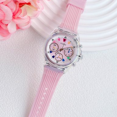 RELOJ GUESS MUJER ANÁLOGO GW0438L7 CORREA SILICONA - 4