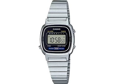 RELOJ CASIO MUJER DIGITAL LA670WA-1 VINTAGE PLATEADO FEMENINO