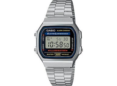 RELOJ DE HOMBRE CASIO RETRO A168WA-1 PLATEADO - 1