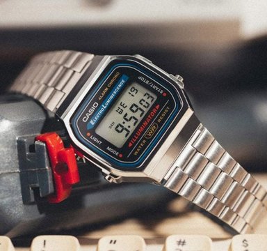 RELOJ DE HOMBRE CASIO RETRO A168WA-1 PLATEADO - 3