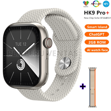 SMARTWATCH HK9 PRO PLUS 2GB 3GENERACION SERIE 9 CHAT GPT AMOLED PLATA