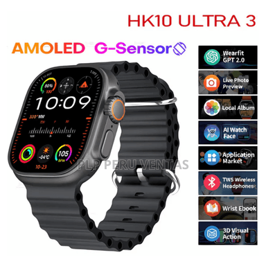 SMARTWATCH OPLP HK10 ULTRA 3 NEGRO SERIE 10 AMOLED CHATGPT 4GB BLACK