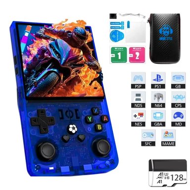 CONSOLA R36 MAX 128GB +40MIL JUEGO 4000MAH AZUL - 1