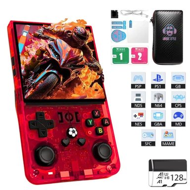 CONSOLA R36 MAX 128GB +40MIL JUEGO 4000MAH ROJO - 1