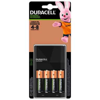 PILAS RECARGABLES DURACELL DE 2500 MAH + CARGADOR | NEGRO - 1