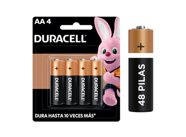 PILAS DURACELL CAJA 48 UNID ALCALINAS 1,5V AA