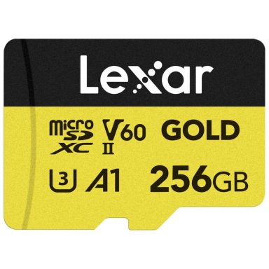 MEMORIA MICRO SDXC U3 V60 LEXAR PROFESSIONAL 256GB - W:180MB/S -R:280MB/S GOLD - 1