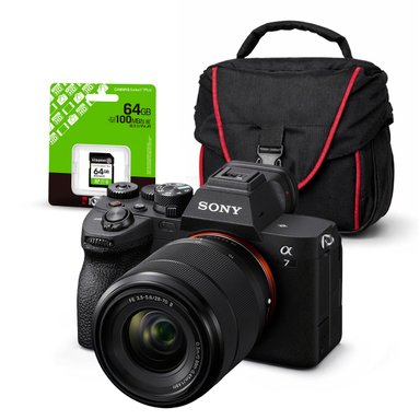 CÁMARA SONY ALPHA A7 IV FULL FRAME MIRRORLESS + LENTE 28-70MM II + KIT BÁSICO - 1