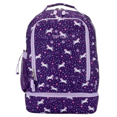 MOCHILA BENTGO UNICORNIO VIOLETA KIDS 2 EN 1