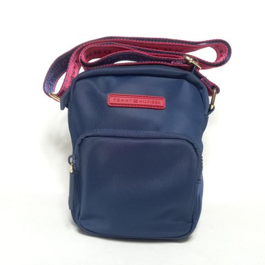 CROSSBODY TOMMY HILFIGER CUADRADO AZUL STRAP DOBLE CIERRE - 2