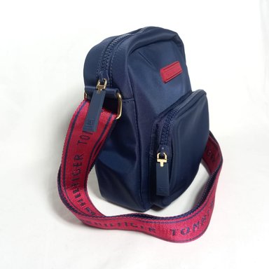 CROSSBODY TOMMY HILFIGER CUADRADO AZUL STRAP DOBLE CIERRE - 5