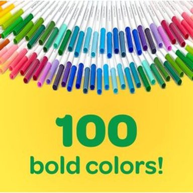 PACK PLUMONES CRAYOLA 58-5100 100 UNIDADES LETTERING SUPER TIPS - 2