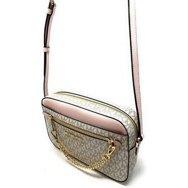 CROSSBODY MICHAEL KORS JET SET BEIGE CHAIN CON ROSA - 2