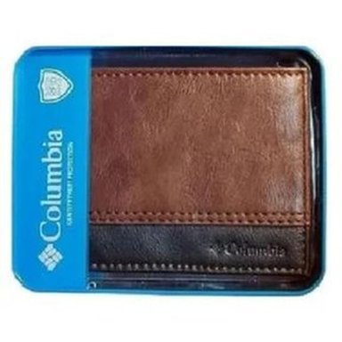 BILLETERA BIFOLD COLUMBIA BICOLOR HOMBRE - MARRÓN Y NEGRO