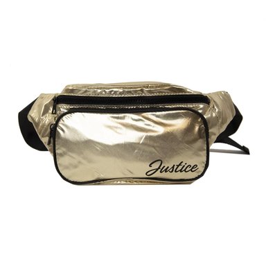 CANGURO JUSTICE GOLD METALLIC FANNY PACK DORADO PARA NIÑAS METALICO