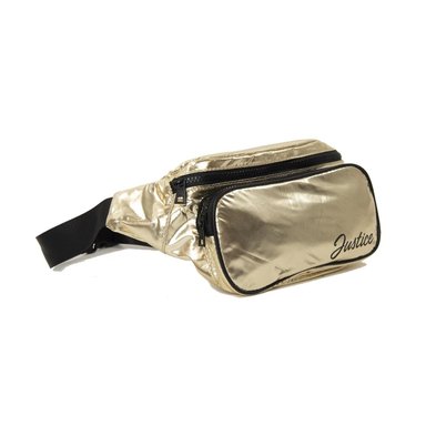 CANGURO JUSTICE GOLD METALLIC FANNY PACK DORADO PARA NIÑAS METALICO - 2
