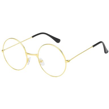 MONTURA DE LENTES PROTECCIÓN UV MARVELOUS REDONDO TIPO HARRY POTTER DORADO