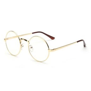 MONTURA DE LENTES PROTECCIÓN UV MARVELOUS REDONDO TIPO HARRY POTTER DORADO - 3