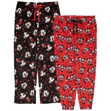 PACKX2 PANTALONES DE DORMIR SUAVES MUJER DISNEY MICKEY MOUSE