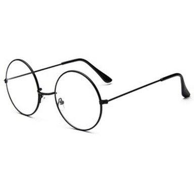 MONTURA DE LENTES PROTECCIÓN UV MARVELOUS REDONDO TIPO HARRY POTTER NEGRO
