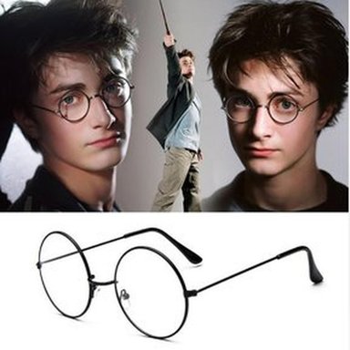MONTURA DE LENTES PROTECCIÓN UV MARVELOUS REDONDO TIPO HARRY POTTER NEGRO - 2