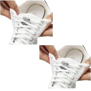 PACK 2 CORDONES HOMBRE MARVELOUS ALGODÓN BLANCO PS100 PASADORES ELASTICOS