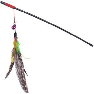 PACKX2 JUGUETE PARA MASCOTA GATITO PLUMA TIPO PLOMERO - 2